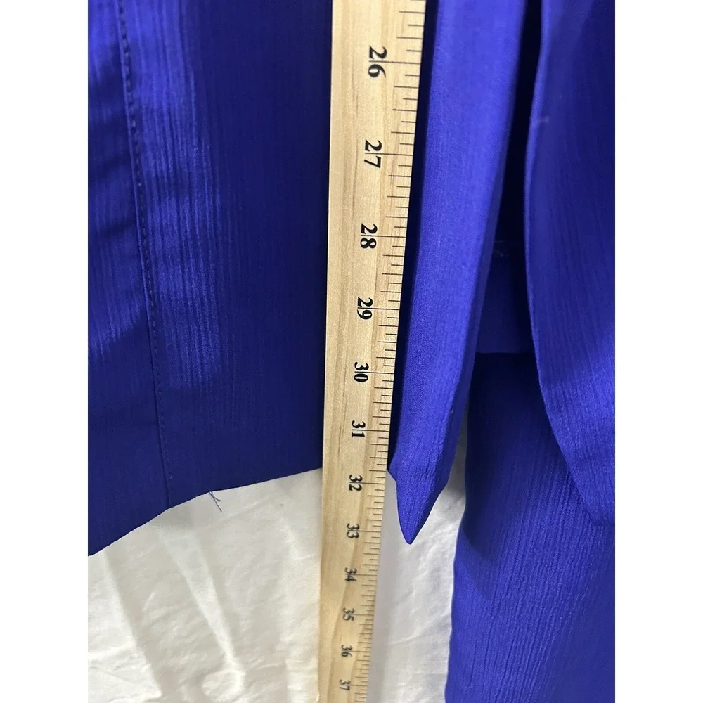 Jones of Dallas Womens Vintage Royal Blue 2 Piece Tunic‎ and Pants Set Size 14
